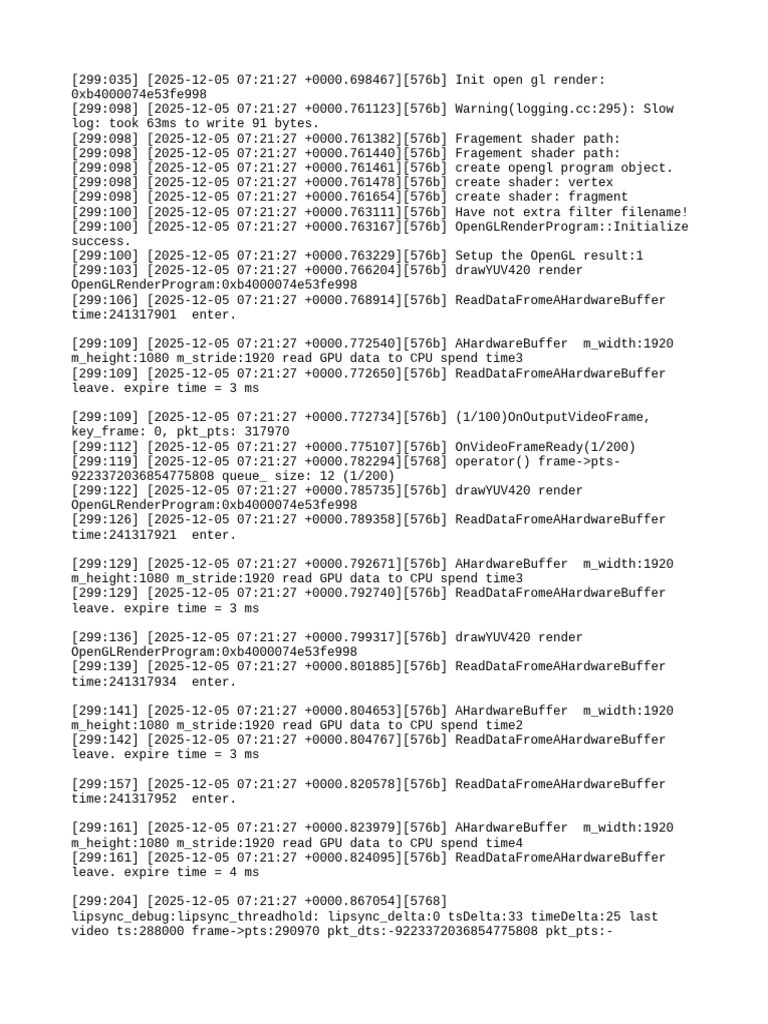 OpenGL Rendering Log Analysis | PDF | Shader | Graphics