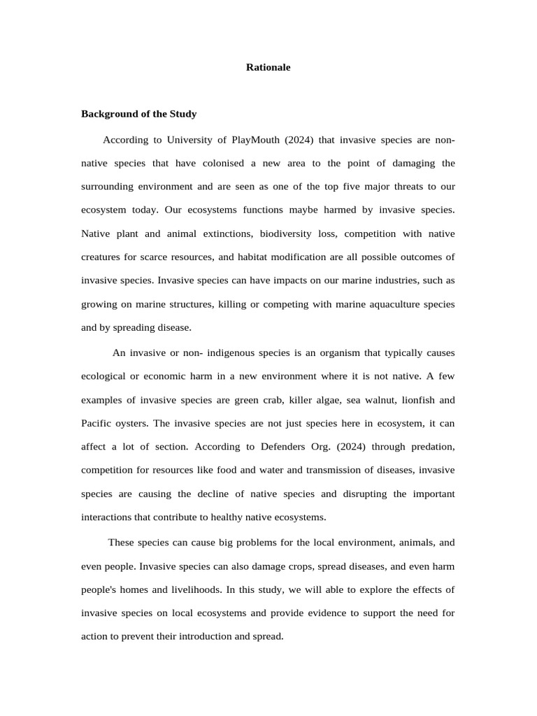 Impact of Invasive Species on Ecosystems | PDF | Invasive Species ...