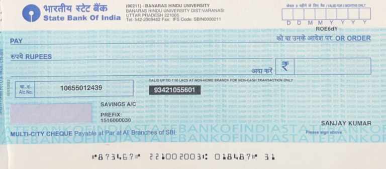 State Bank Multi-City Cheque Details | PDF