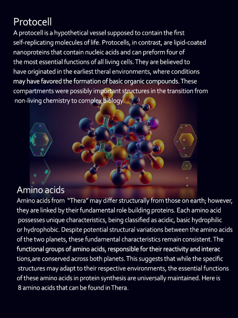 Protocells and Amino Acids from Thera | PDF