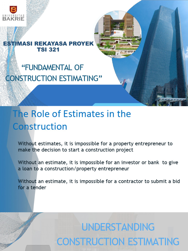 Construction Estimating Fundamentals Guide | PDF | Labour Economics ...