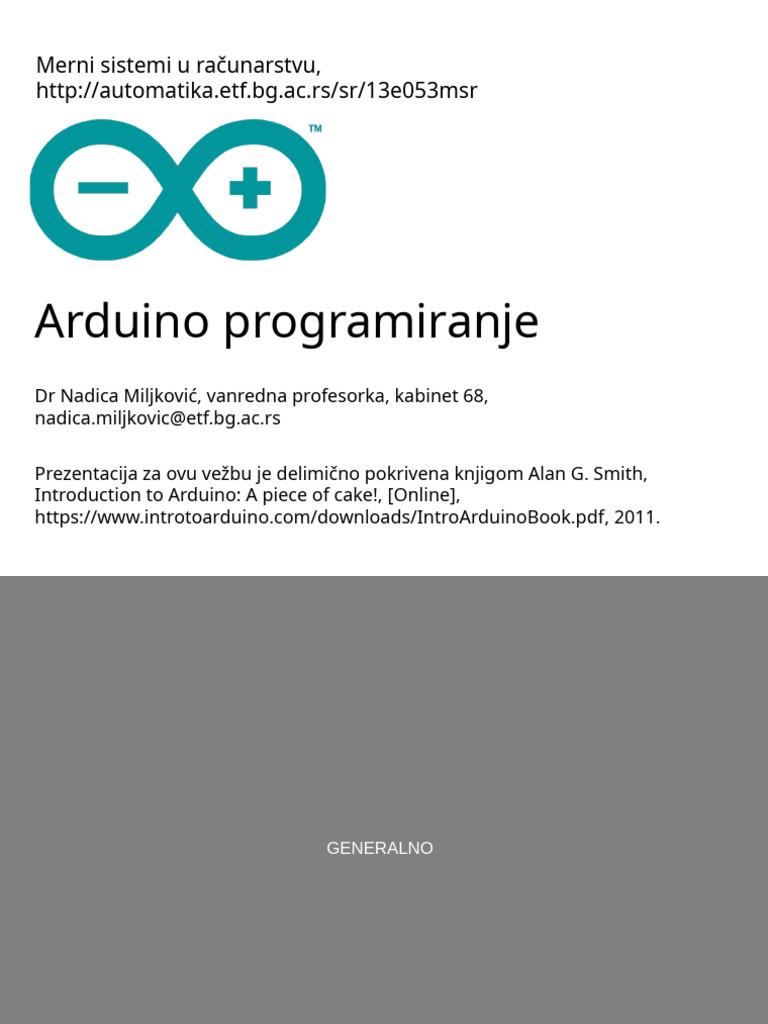 Arduino Programiranje 2024 | PDF