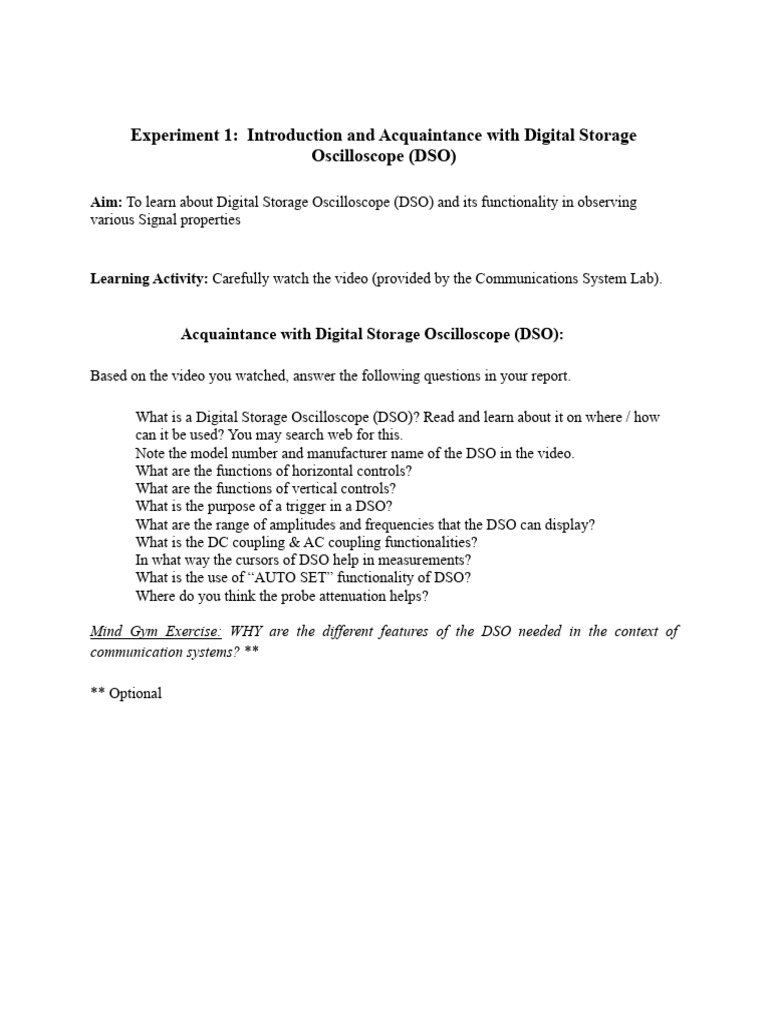 Experiment 1 | PDF