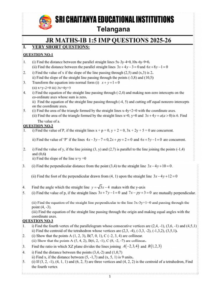 JR - Maths-Ib Vsaq's | PDF