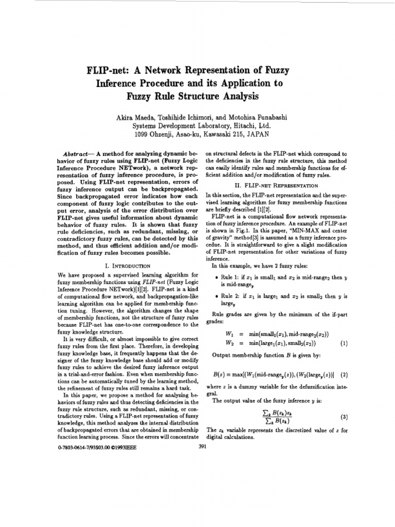 FLIP-net: Analyzing Fuzzy Rule Structures | PDF | Fuzzy Logic ...