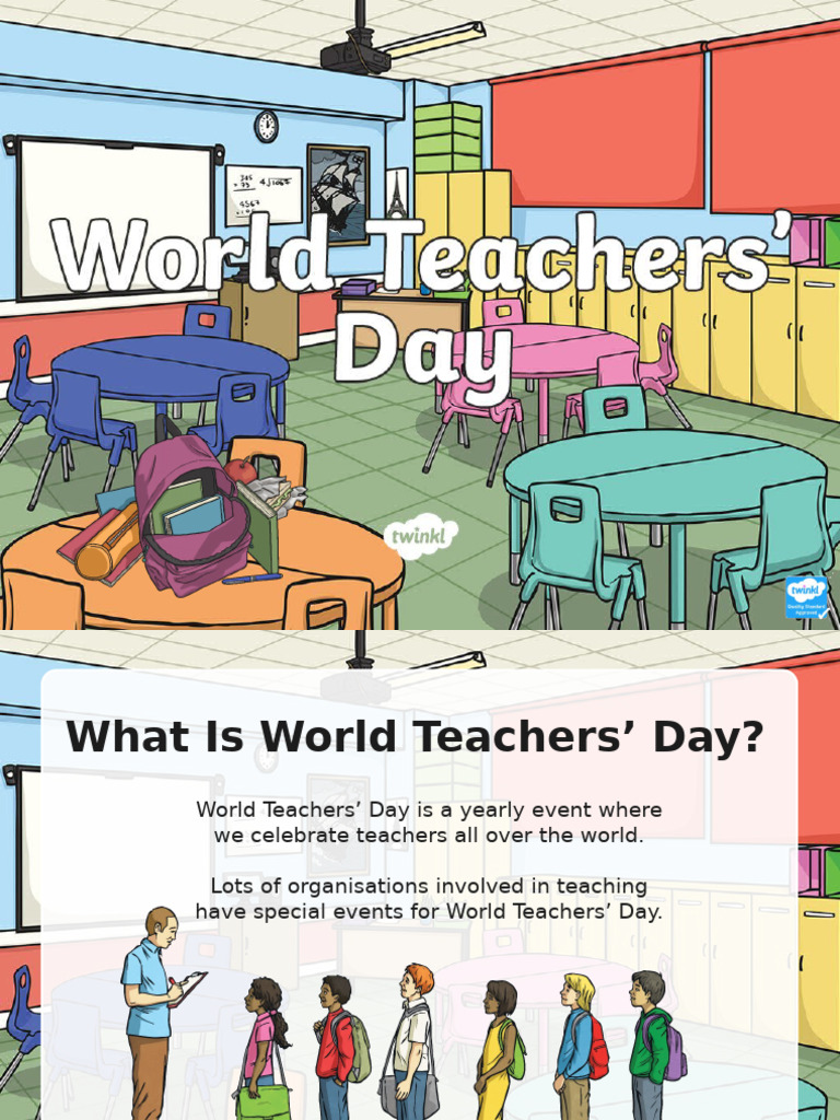 Cfe A 9 World Teachers Day Cfe Second Level Powerpoint Ver 5 | PDF