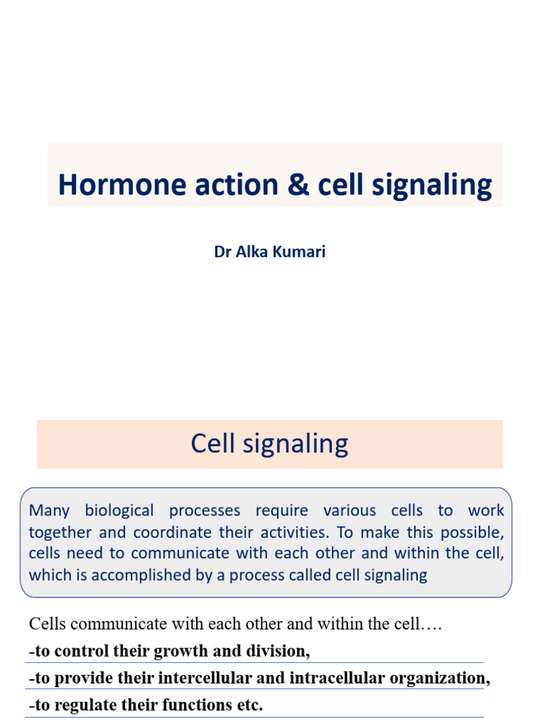 Hormone Signaling | PDF | Cell Signaling | Signal Transduction