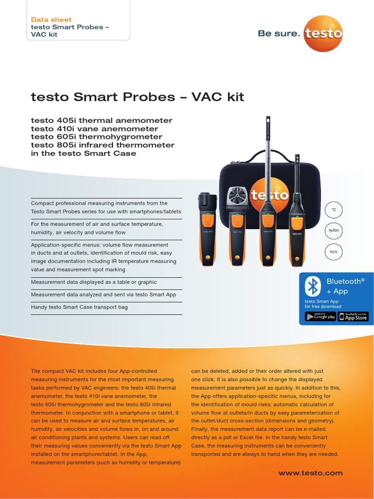 Testo Smart Probes VAC Kit Overview | PDF