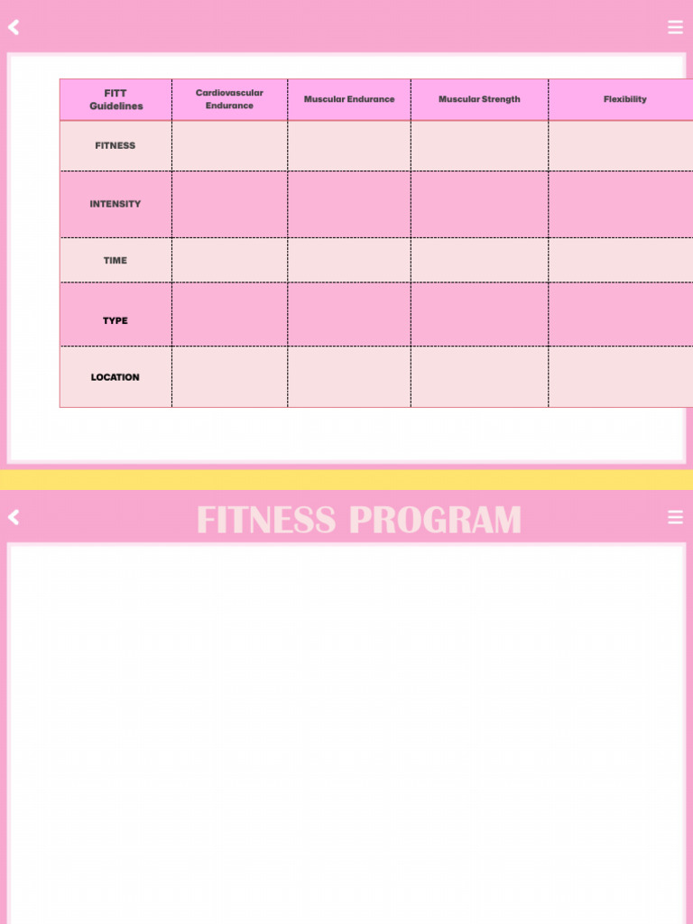 FITT Guidelines for Fitness Programs | PDF