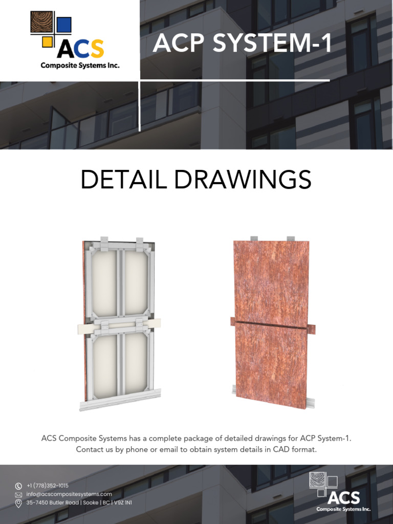 ACP System-1 Detail Drawings | PDF | Drywall | Door