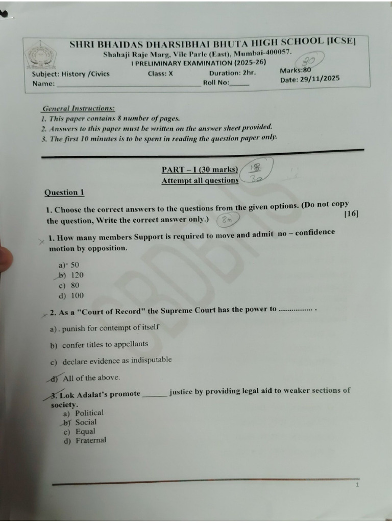 Ist Prelims Paper History | PDF