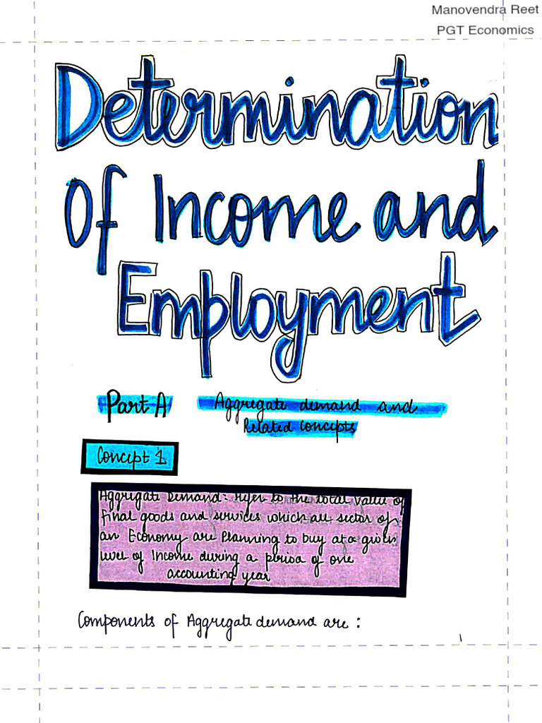 Unit 3 Determination of Income and Employment | PDF