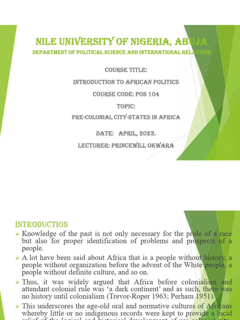 Pre-Colonial African Political Systems | PDF | Africa
