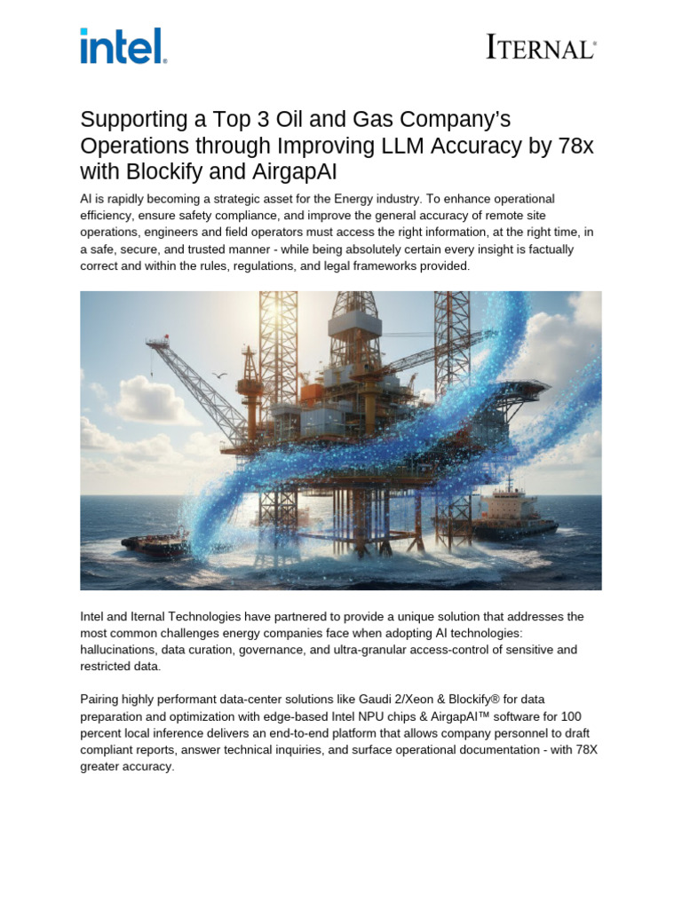 Enhancing Oil & Gas AI Accuracy by 78X | PDF | Intel | Artificial ...