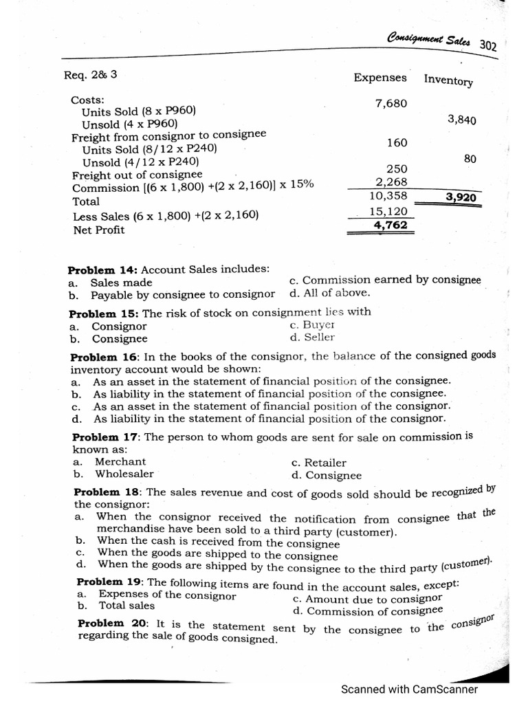Consignment Sales | PDF