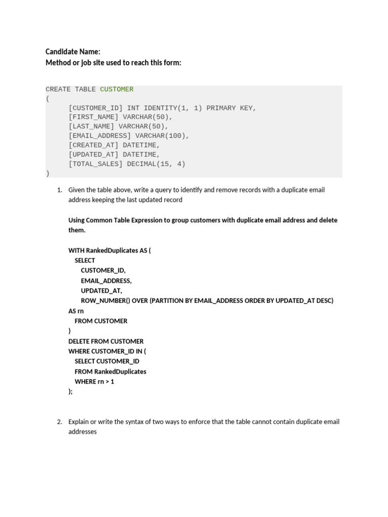 SQL Customer Management and Queries | PDF | Information Retrieval ...