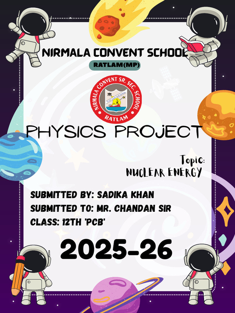 Nuclear Energy Project - Nirmala School | PDF