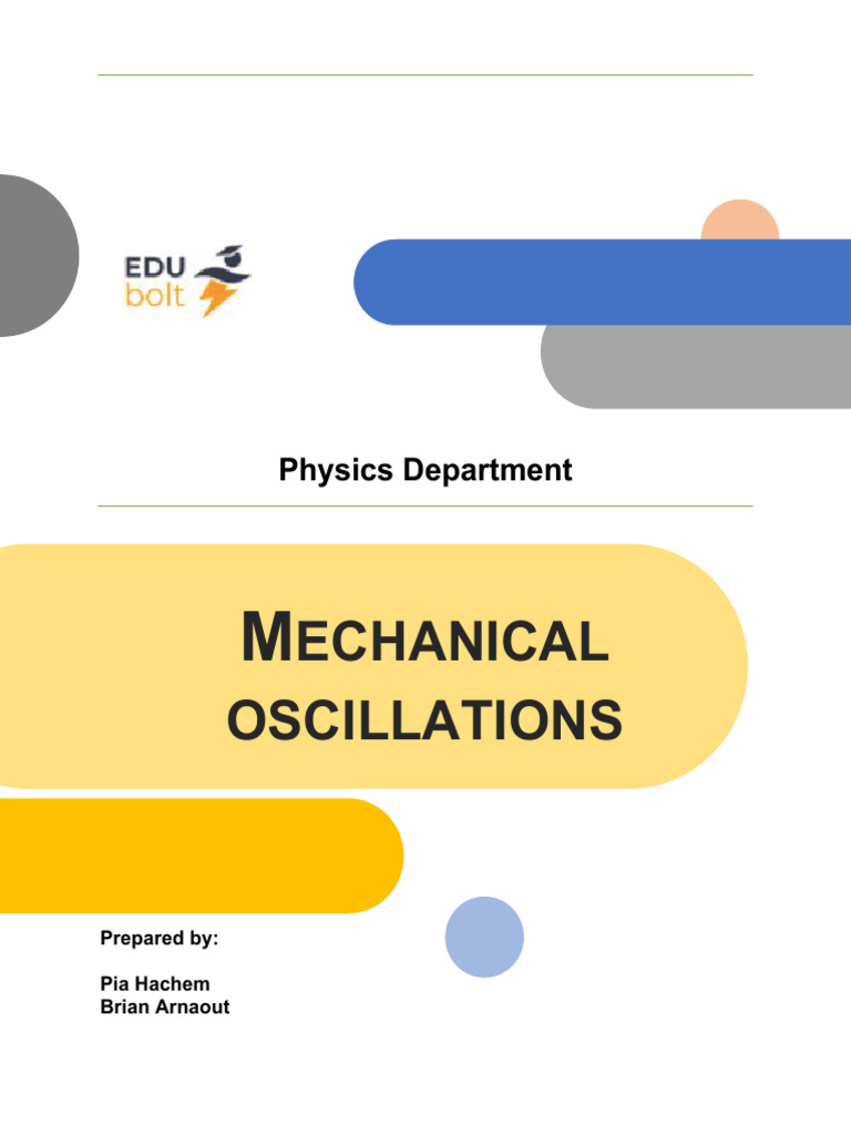 Mechanical Oscillations Explained | PDF | Oscillation | Damping