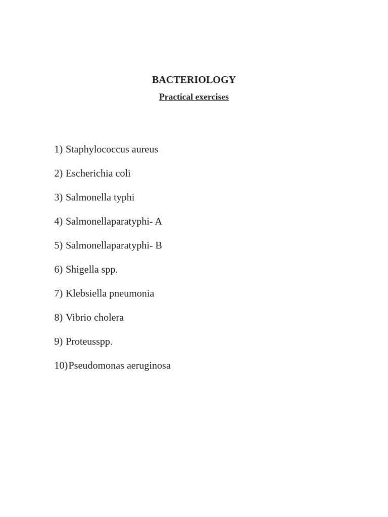 Bacteriology Clinical Cases and Tests | PDF | Staphylococcus Aureus ...