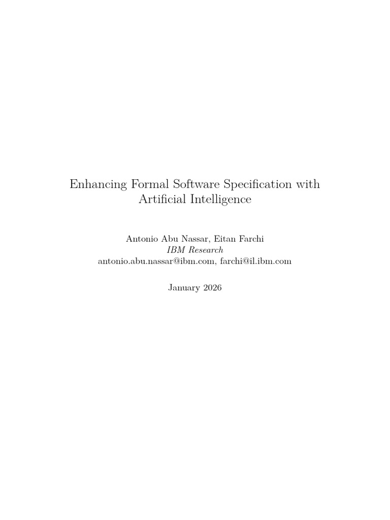 AI-Enhanced Formal Software Specification | PDF | Artificial ...