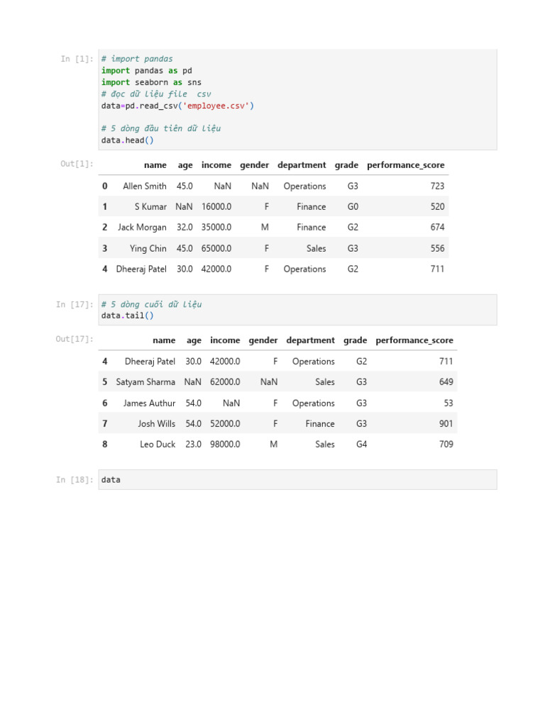Employee Data Analysis with Pandas | PDF