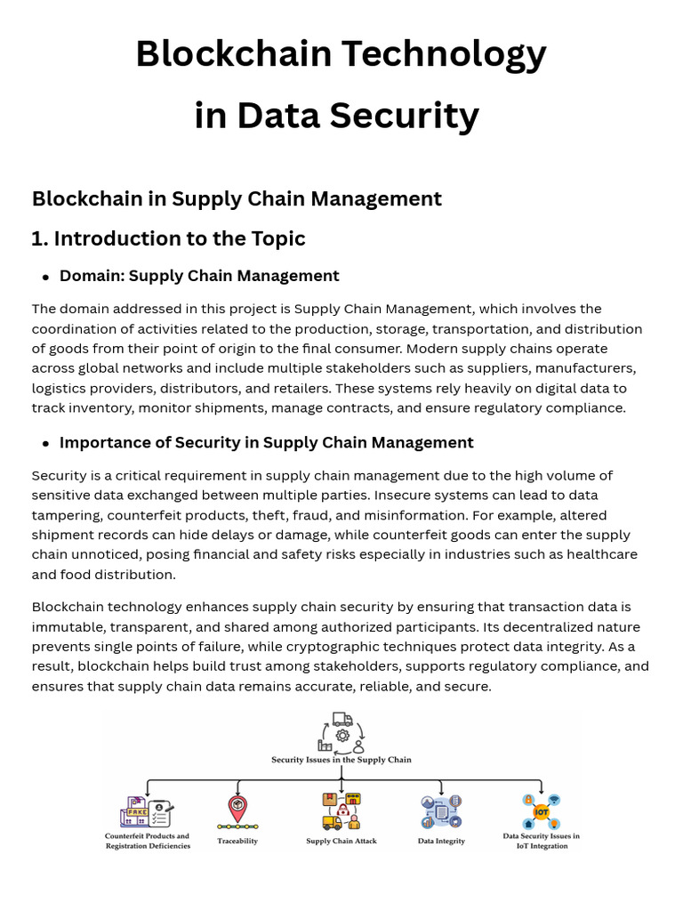 Blockchain For Supply Chain Security | PDF | Supply Chain | Supply ...