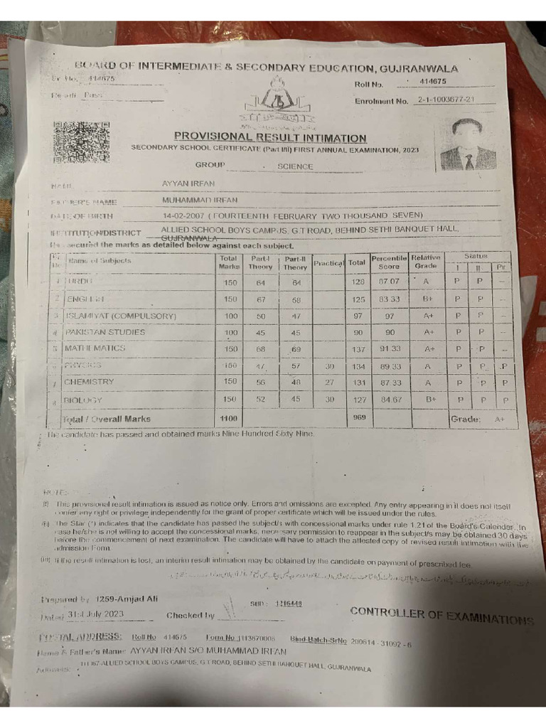 Class 10 Result | PDF