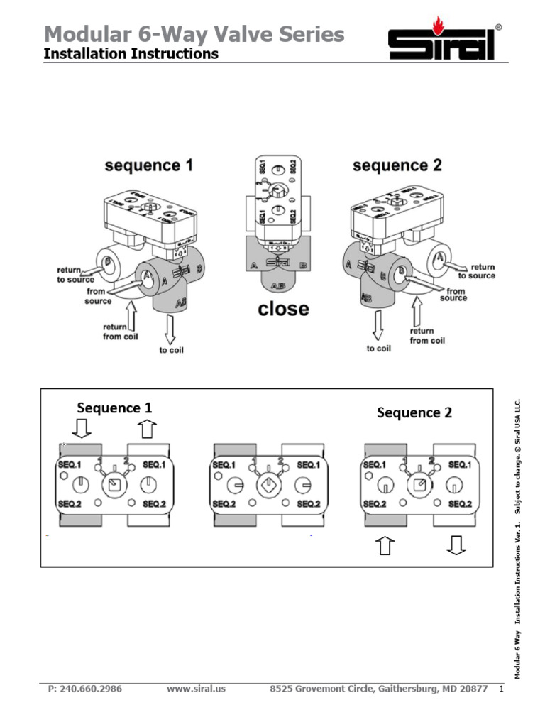 Modular 6-Way Valve Installation Guide | PDF