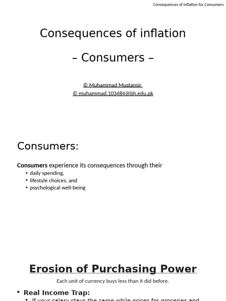 Impact of Inflation on Consumers | PDF | Cost Of Living | Inflation