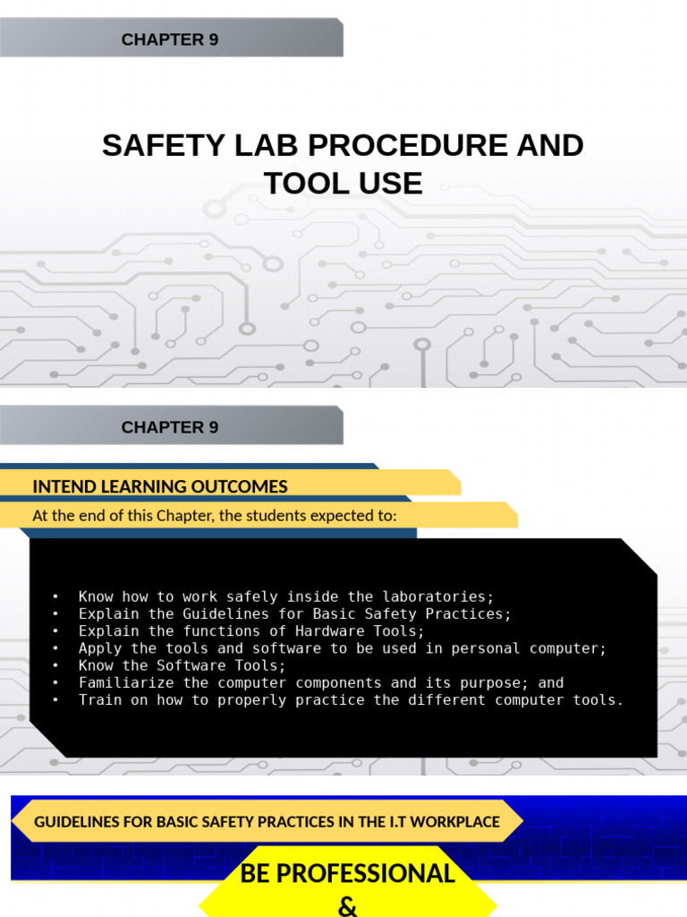 Safety Procedures for IT Lab Tools | PDF | Electrostatic Discharge ...