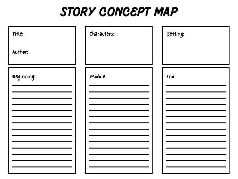 Black and White Basic Story Concept Map | PDF