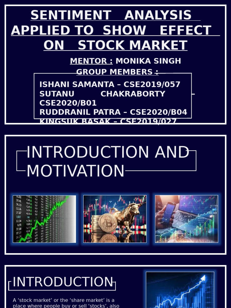 Sentiment Analysis Impact on Stocks | PDF | Market (Economics) | Stocks