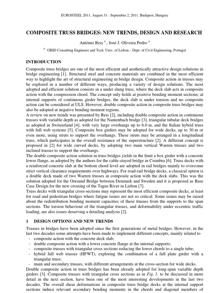 Advances in Composite Truss Bridges | PDF | Truss | Bridge