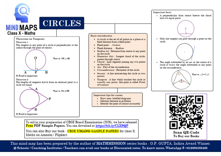 Essential Exam Tips for Circles | PDF | Circle | Perpendicular