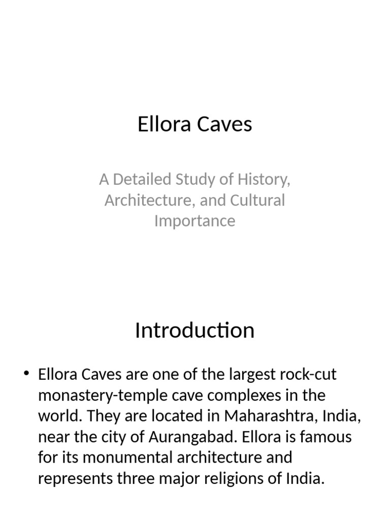 Ellora Caves: History and Architecture | PDF | Indian Religions ...