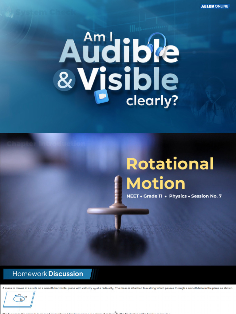Rotational Motion Concepts for NEET | PDF | Rotation Around A Fixed ...