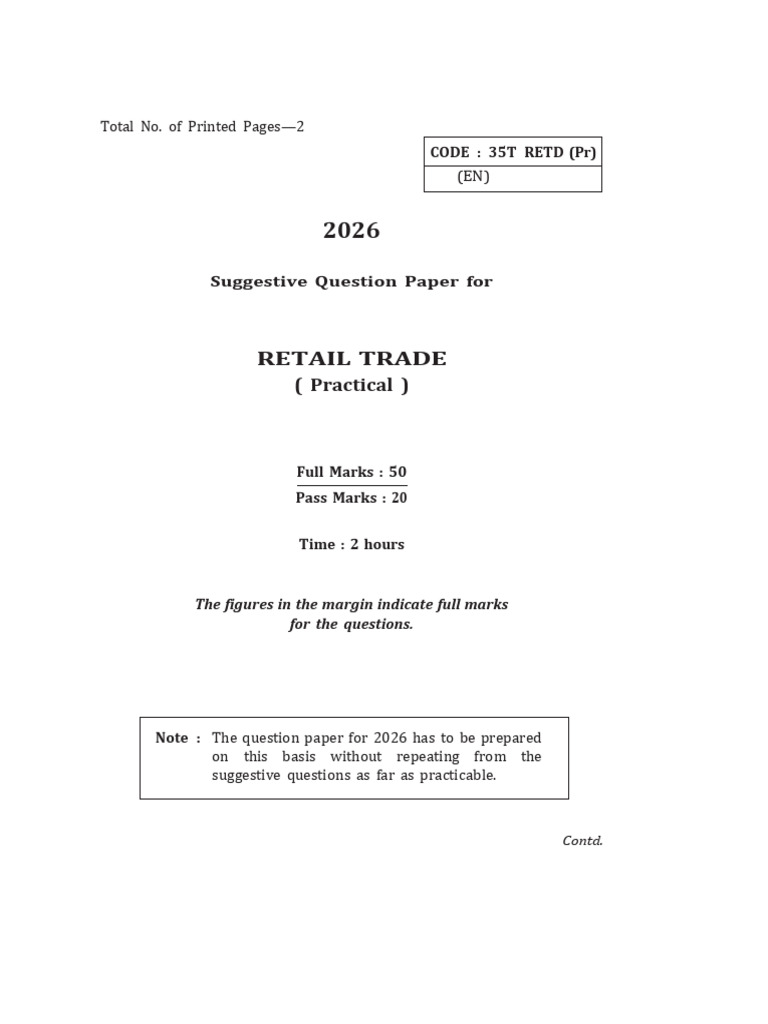 2026 Retail Trade Practical Exam Guide | PDF