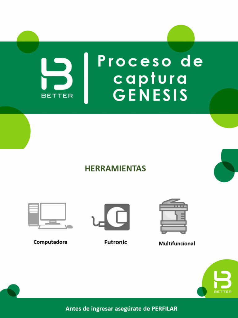 Guía de Captura en Sistema GENESIS | PDF
