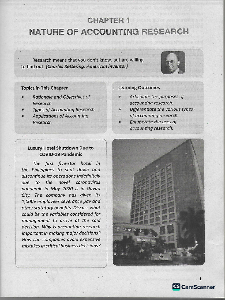 Lesson 1. Nature of Accounting Research | PDF
