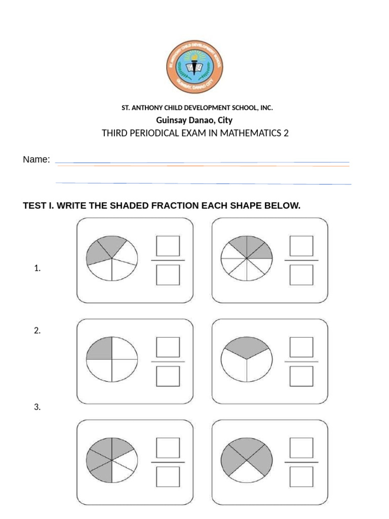 Math 2 Periodical Exam for Kids | PDF