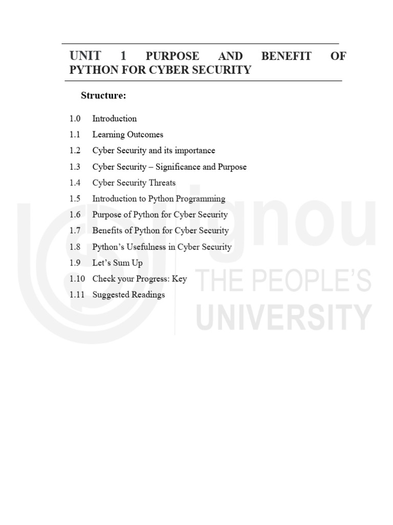 Python's Role in Cyber Security Benefits | PDF | Security | Computer ...