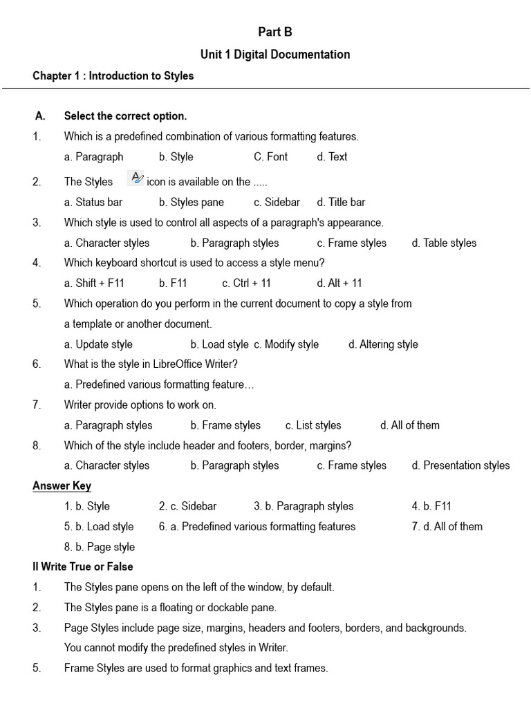 Introduction to Styles in Digital Documentation | PDF | Keyboard ...