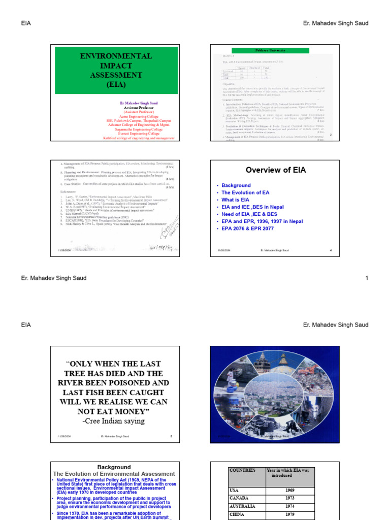 Understanding Environmental Impact Assessment | PDF | Environmental ...