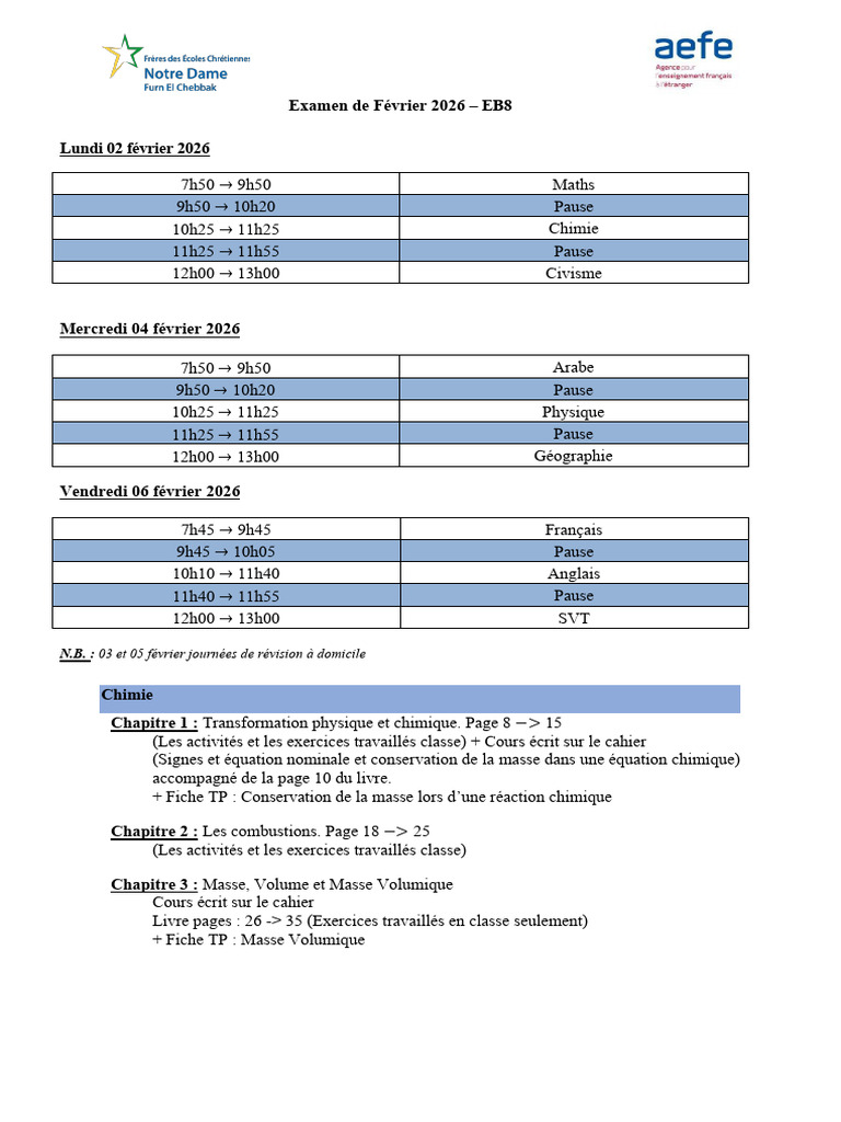 Examen de Février 2026 - EB8 | PDF | Linguistique | Mécanique du langage