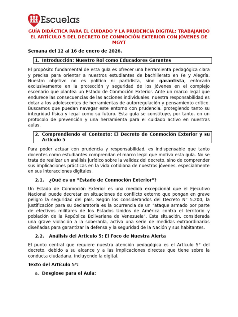 Cuidado Digital en Conmoción Exterior | PDF | Valores | Maestros