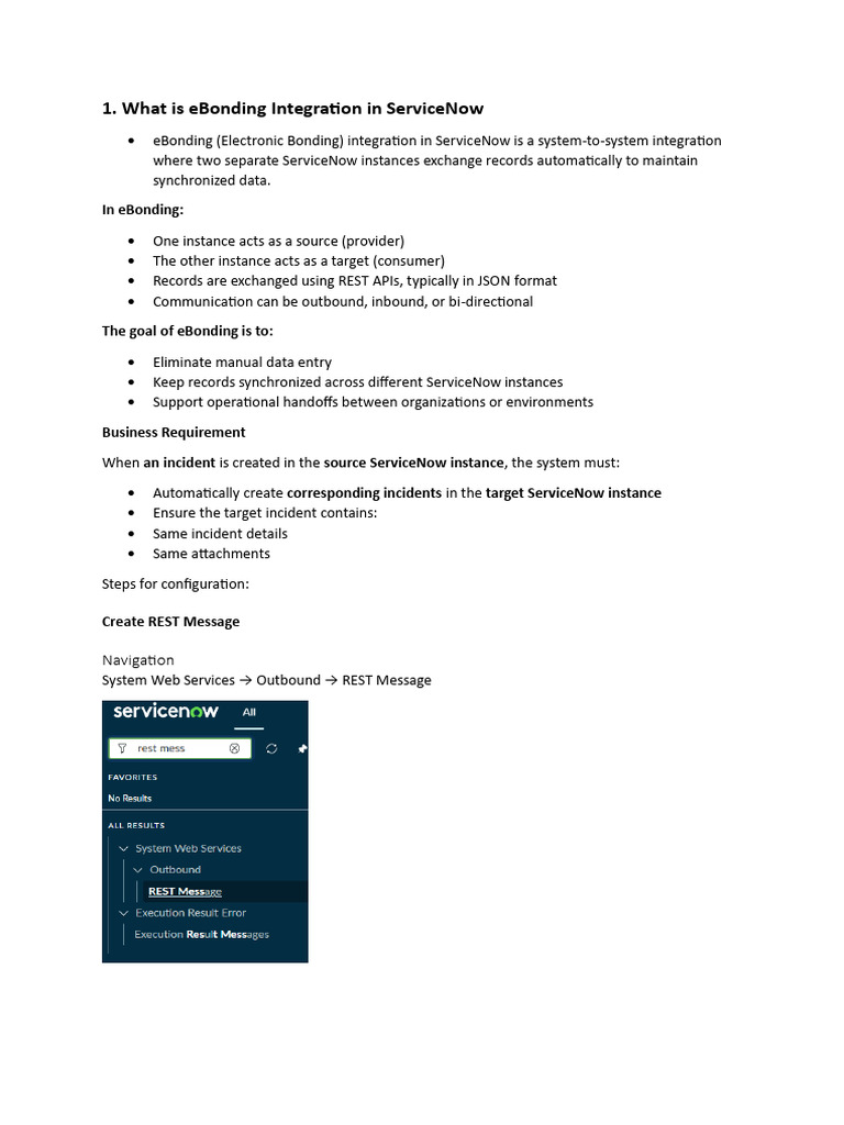 eBonding Integration Guide for ServiceNow | PDF | Information ...