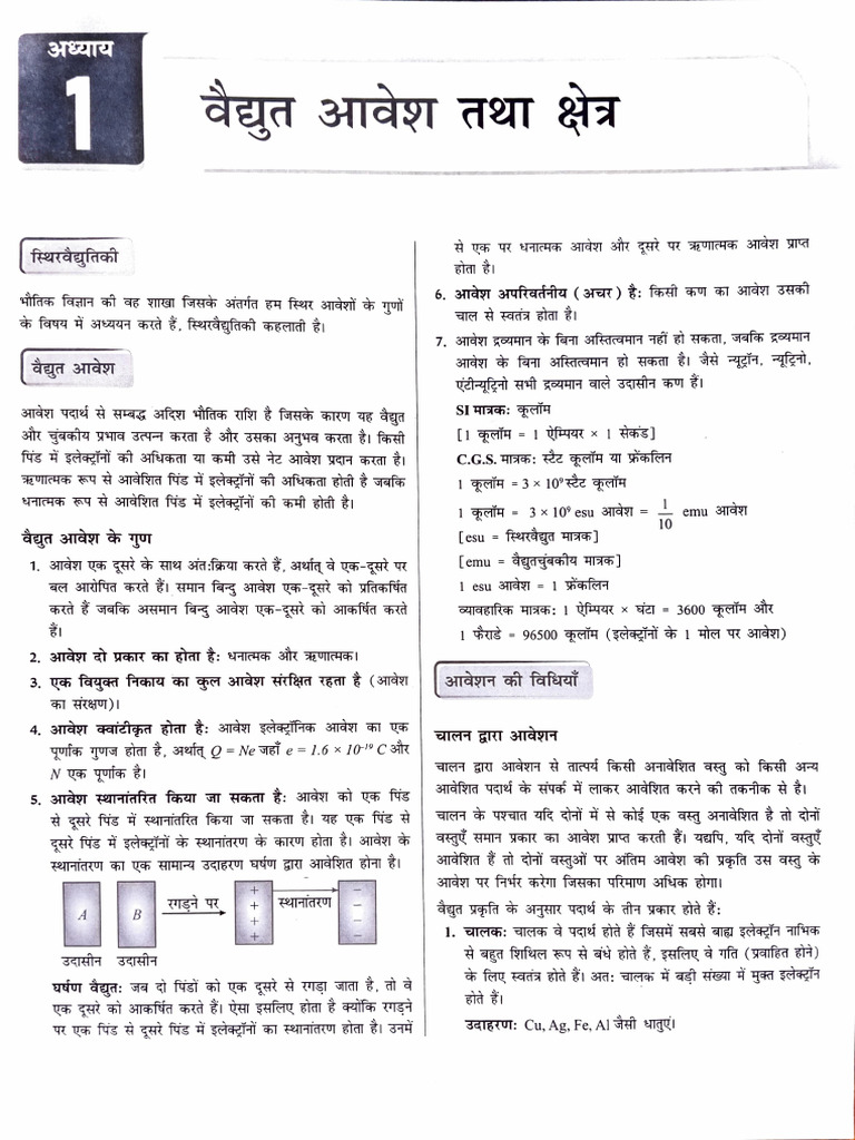 JEE Physics Module 1: Electrostatics Concepts | PDF