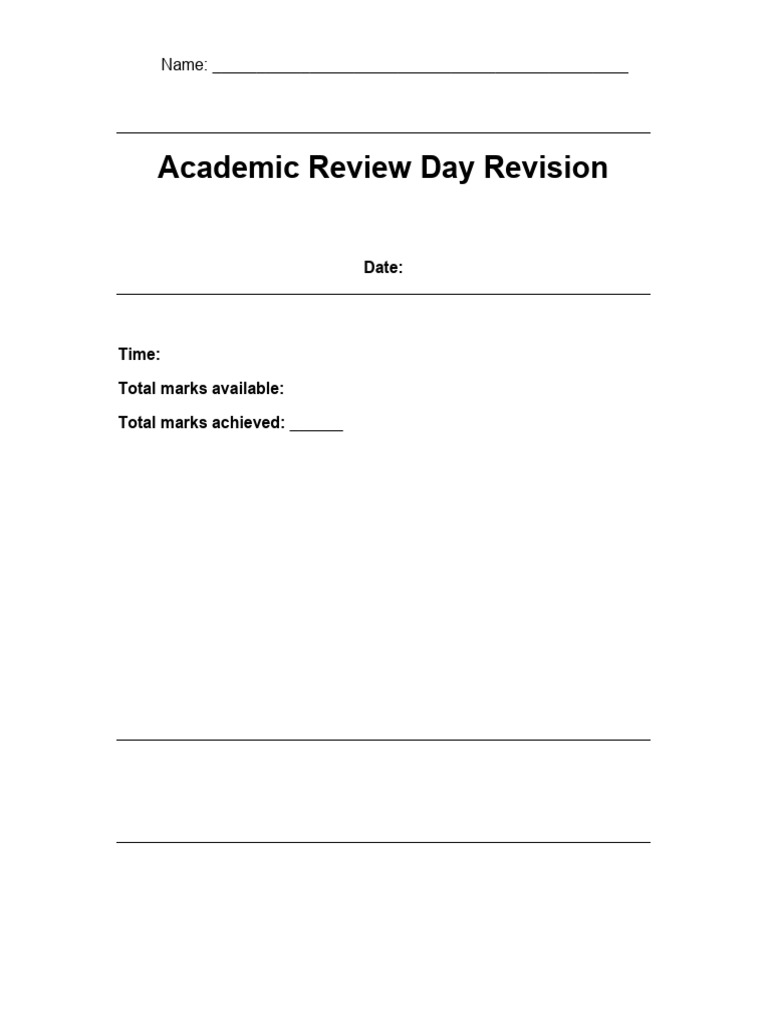 Academic Review Day Revision Guide | PDF | Arithmetic | Numbers