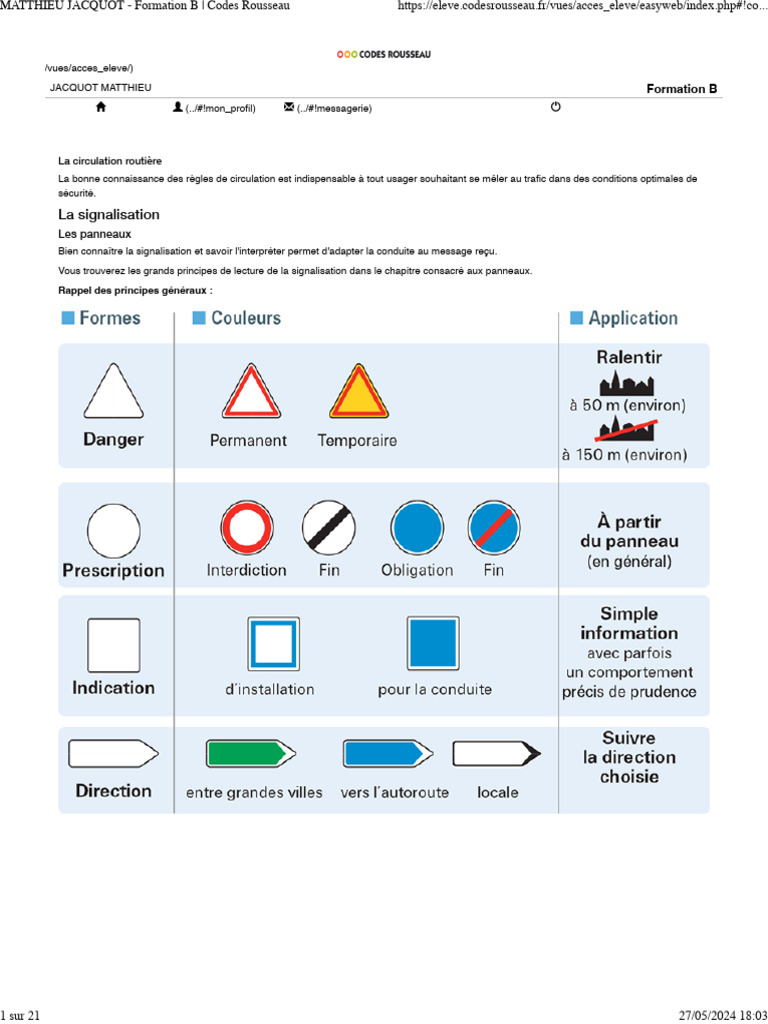 Règles de circulation et signalisation routière | PDF | Feu de ...