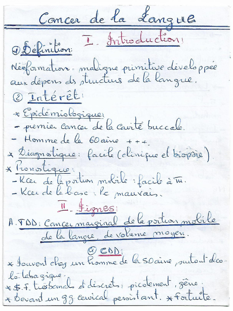 Cancer de La Langue PDF — free download